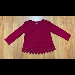 Girls Old Navy Pink Long Sleeve Shirt 12-18M
